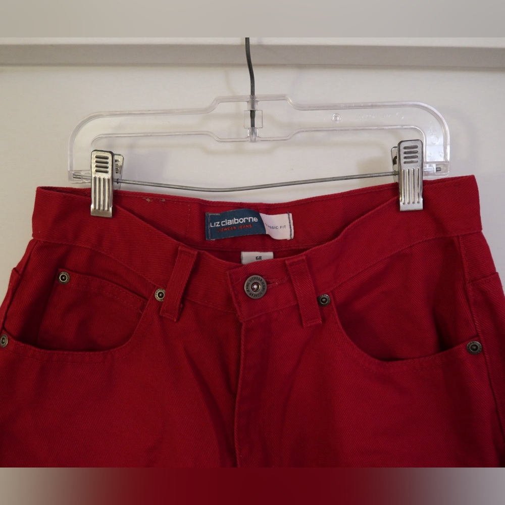 Red Liz Claiborne High Waisted Jeans